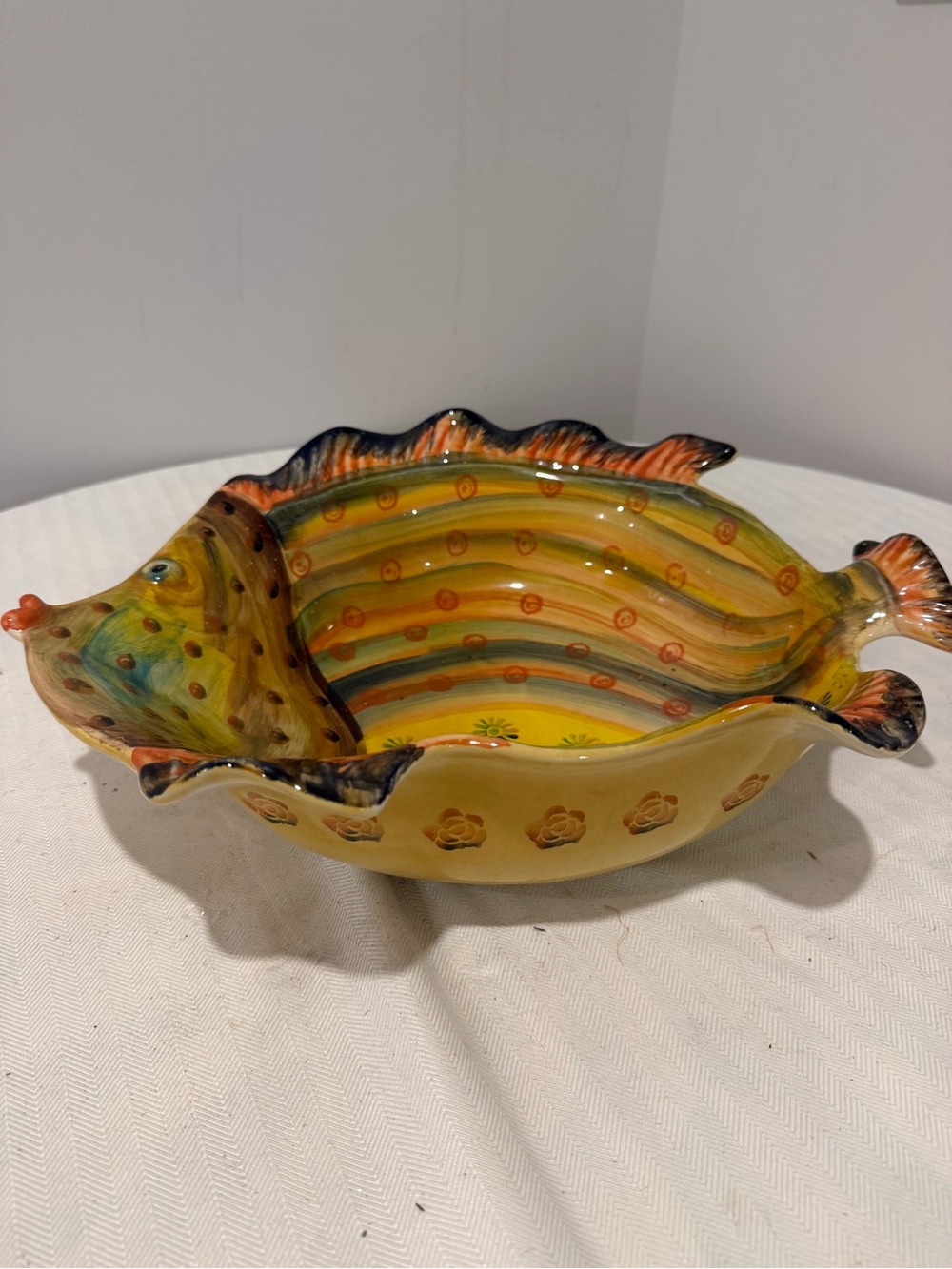 Italica ARS Pottery - Italy  - Fish - 15 1/2 " Serving Platter